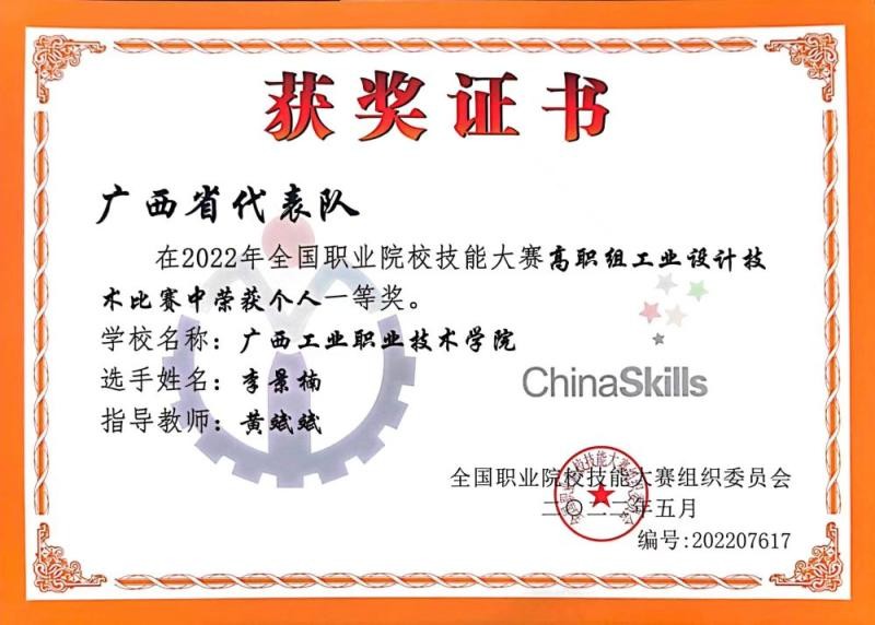 学生参加全国职业院校技能大赛获奖